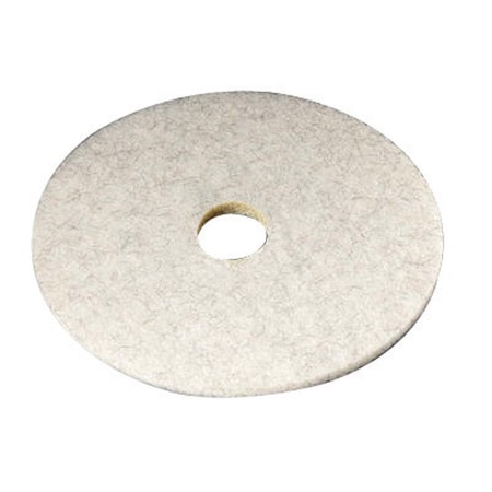 3M 3M Natural Blend 19 in. D Non-Woven Natural/Polyester Fiber Floor Polishing Pad White 3300-19
